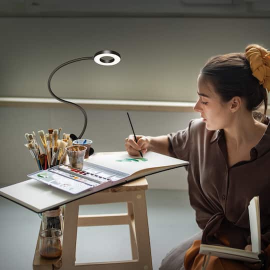 OttLite Dimmable Ring Light with Clip